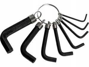 ZESTAW KLUCZY KLUCZE SZEŚĆIOKĄTNE NA KÓŁKU 2-10 mm