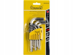 ZESTAW KLUCZY KLUCZE SZEŚĆIOKĄTNE KULISTE 1,5-10