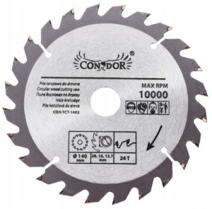 PIŁA TARCZOWA DO DREWNA WIDIA 24 ZĘBÓW 140mm