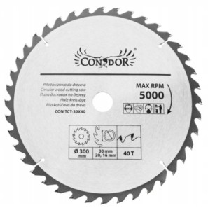 PIŁA TARCZOWA DO DREWNA WIDIA 40 ZĘBÓW 300mm