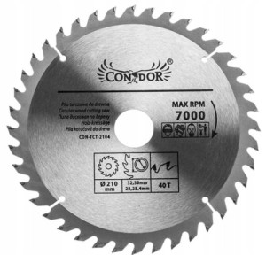 PIŁA TARCZOWA DO DREWNA WIDIA 40 ZĘBÓW 210mm