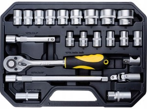 ZESTAW KLUCZY NASADOWYCH 27 CZĘŚCI KLUCZE Z GRZECHOTKĄ 1/2