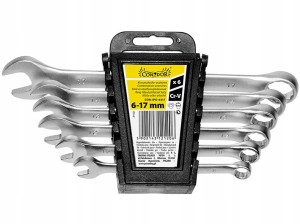 ZESTAW KLUCZY KLUCZE PŁASKO OCZKOWE 8-17 6szt