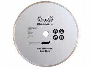 TARCZA DIAMENTOWA 230 x 22.2 mm, PEŁNA