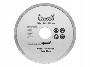 TARCZA DIAMENTOWA 115 x 22.2 mm, PEŁNA
