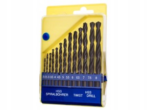 ZESTAW WIERTEŁ DO METALU 2,0-8,0 MM 13 SZTUK