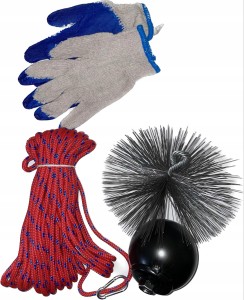 ZESTAW DO CZYSZCZENIA KOMINA KULA 1,3 SZCZOTKA 200