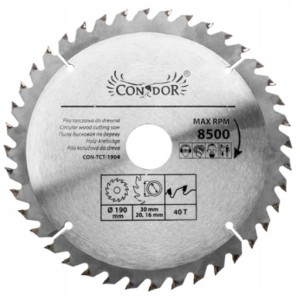 PIŁA TARCZOWA DO DREWNA WIDIA 40 ZĘBÓW 190mm