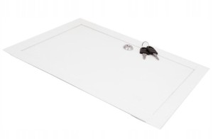 DRZWICZKI REWIZYJNE 40x60 METALOWE BIAŁE ZAMEK