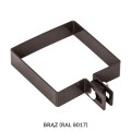 Brąz - Obejma słupka POCZĄTKOWA 60x60 - do paneli ogrodzeniowych brązzowa