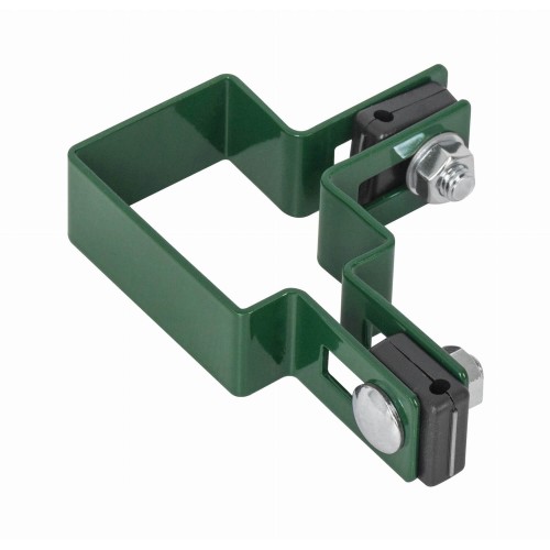 Obejma słupka NAROŻNA 60x40 - ZIELONA do paneli ogrodzeniowych