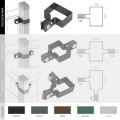 Montaż  -  Obejma słupka POCZĄTKOWA 60x40 - GRAFIT do paneli ogrodzeniowych