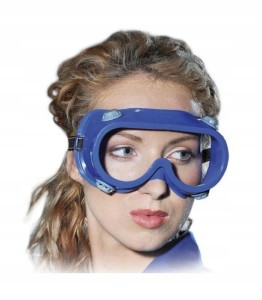 OKULARY OCHRONNE GOGLE PRZECIWODPRYSKOWE NIEBIESKI