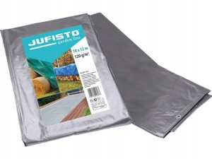 PLANDEKA 10 X 12 M 120G/M2 SREBRNA NAKRYCIE NARZUTA