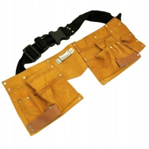 PAS MONTERSKI NARZĘDZIOWY SKÓRZANY 11 KIESZENI