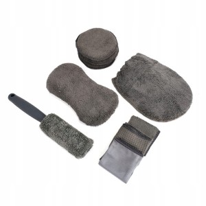 ZESTAW AKCESORIÓW DO DETAILINGU MIKROFIBRA GĄBKA