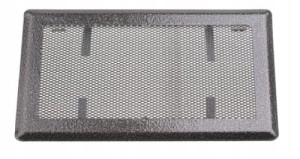 KRATKA WENTYLACYJNA KOMINOWA 10x20 METALOWA SREBRNA