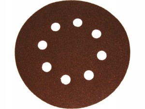 KRĄŻKI ŚCIERNE NA RZEP Z OTWORAMI 125 MM P150