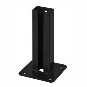 PODSTAWA SŁUPKA PANELOWEGO STOPKA OGRODZENIA UCHWYT KOTWA 60x40 MM CZARNY
