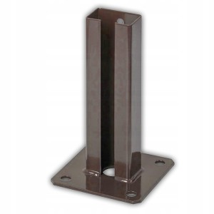 PODSTAWA SŁUPKA PANELOWEGO STOPKA OGRODZENIA UCHWYT KOTWA 60x40 MM BRĄZ
