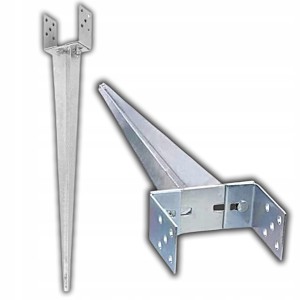 PODSTAWA SŁUPA WBIJANA REGULOWANA WSPORNIK KOTWA STALOWA UCHWYT 0-160 MM