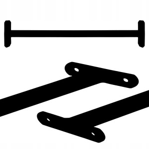 METALOWY UCHWYT DRĄŻEK NA OGRODOWĄ SIŁOWNIE PLAC ZABAW 60CM CZARNY MAT