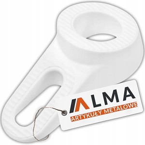 ODBOJNIK KLIN POD DO DRZWI 120x38 DWUSTRONNY BIAŁY TPE WOLNOSTOJĄCY