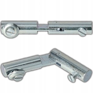 ZAWIAS MEBLOWY WPUSZCZANY KOŁKOWY STALOWY OCYNKOWANY ZAWIASA DO MEBLI FI 8