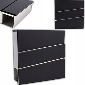 SKRZYNKA NIERDZEWNA NA LISTY POCZTĘ KWADRAT NOWOCZESNA 36.5x37x26.5cm