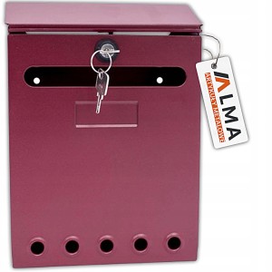 SKRZYNKA Z BLACHY NA LISTY POCZTĘ SMART BORODOWA 2 KLUCZE 25x18x5.7 cm