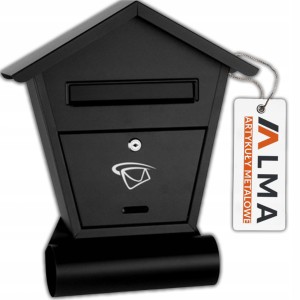 SKRZYNKA STALOWA NIERDZEWNA NA LISTY POCZTĘ B6 Z WRZUTNIKIEM KLAPĄ DOMEK