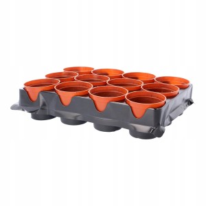 DONICZKA PLASTIKOWA DO SADZONEK ROZSAD KWIATÓW ROŚLIN 6cm 12szt