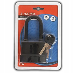 KŁÓDKA JARZMOWA PAŁĄKOWA WODOODPORNA SZCZELNA DŁUGI PAŁĄK 3 KLUCZE 70MM