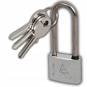 KŁÓDKA JARZMOWA PAŁĄKOWA WYDŁUŻONY PAŁĄK INOX 3 KLUCZE KOMPLET 40MM