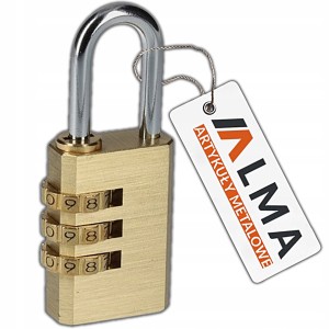 KŁÓDKA JARZMOWA PAŁĄKOWA MOSIĘŻNA SZYFROWA DO BAGAŻU PLECAKA UNIWERSALNA