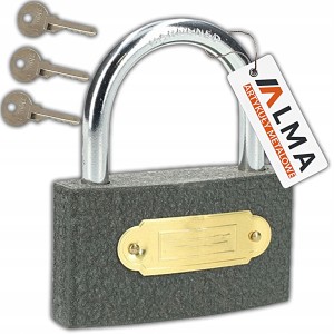 KŁÓDKA JARZMOWA PAŁĄKOWA ŻELIWNA HARTOWANA ZAMKNIĘCIE 20MM + 3 KLUCZE