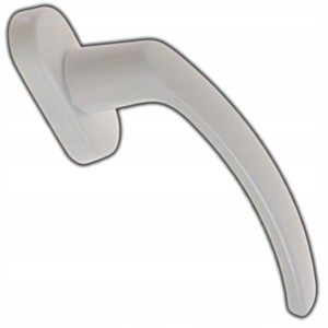 KLAMKA OKIENNA DO OKNA ZATRZASKOWA 8 POZYCYJNA TRZPIEŃ L-35MM BIAŁA