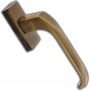 KLAMKA OKIENNA DO OKNA ZNAL 8 POZYCYJNA TRZPIEŃ L-35MM PATYNA/MOSIĄDZ