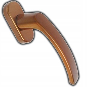 KLAMKA OKIENNA DO OKNA ZNAL 8 POZYCYJNA TRZPIEŃ L-32MM KOLOR MIEDŹ