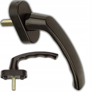 KLAMKA OKIENNA DO OKNA SECUSTIK TRZPIEŃ REGULOWANY T 32-42 MM BRĄZ CIEMNY