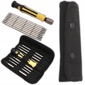 WKRĘTAKI ZESTAW WKRĘTAKÓW PRECYZYJNYCH Z WYMIENNYMI 2-STRONNYMI BITAMI+ETUI