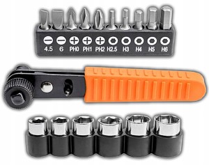 WKRĘTAKI PRECYZYJNE KOMPLET ZESTAW KOŃCÓWEK WKRĘTAKÓW PRECYZYJNYCH 17szt.