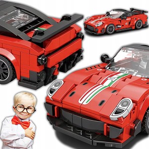 KLOCKI TECHNICZNE MODEL DO ZŁOŻENIA SPORTOWY SAMOCHÓD CZERWONY 413 ELEMENTY