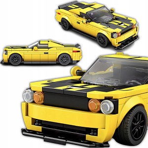 KLOCKI TECHNICZNE MODEL DO ZŁOŻENIA 319 ELEMENTY ŻÓŁTY SPORTOWY SAMOCHÓD