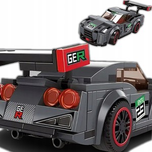 KLOCKI TECHNICZNE MODEL DO ZŁOŻENIA SPORTOWY SAMOCHÓD 166 ELEMENTY SZARY