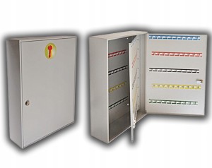 SZAFKA SKRYTKA SEJF NA KLUCZE ZAMEK KASETKOWY SKRZYNKA NA 200 KLUCZY DUŻA