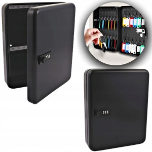 KASETA SZAFKA SKRZYNKA NA 36 KLUCZE ZAMYKANA NA SZYFR SZYFROWA 300x240x87MM