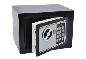 SEJF NA PIENIĄDZE KLUCZE HOME Z ZAMKIEM ELEKTRONICZNYM 230X170X170MM CZARNY