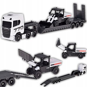SAMOCHÓD LICENCJONOWANE AUTO METALOWE SCANIA 770S + NACZEPA SPYCHACZ 1:64
