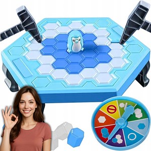 ZABAWNA GRA ZRĘCZNOŚCIOWA PINGWINY DLA CAŁEJ RODZINY IDEALNA NA PREZENT